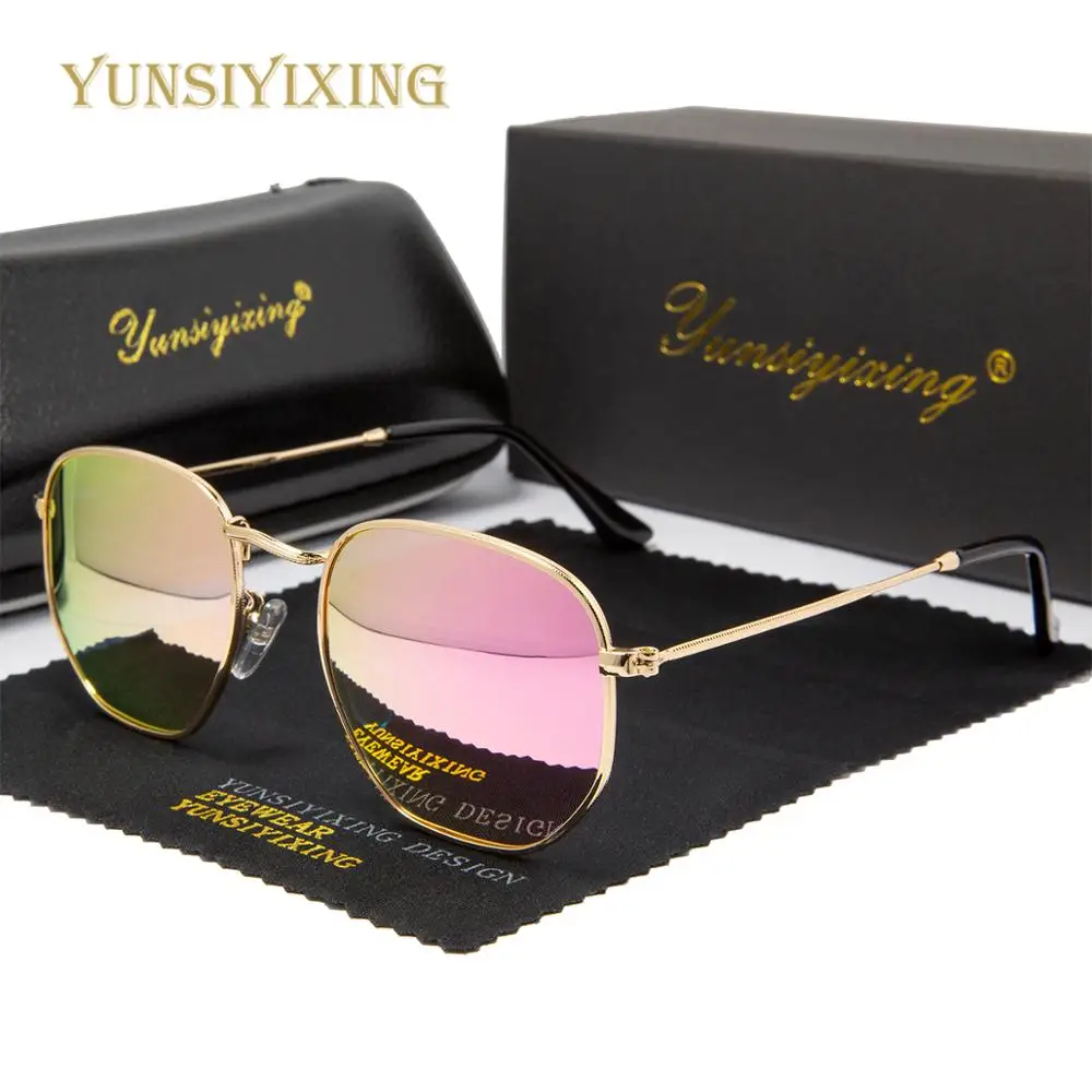 YUNSIYIXING Pilot Style Polarized Lens Women's Sunglasses Fashion Metal