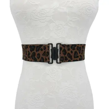 

64x5CM Fashion Women's Lady Wide Stretch Buckle Woven Elastic Belt Cinch High Waistband New Circle Pin Buckles Belt