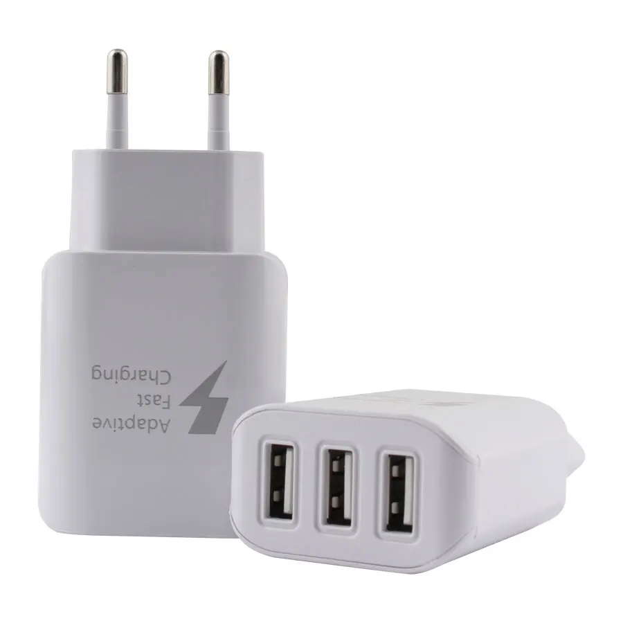 USB зарядное устройство Адаптивная быстрая зарядка 5 В 2 А три порта мобильный