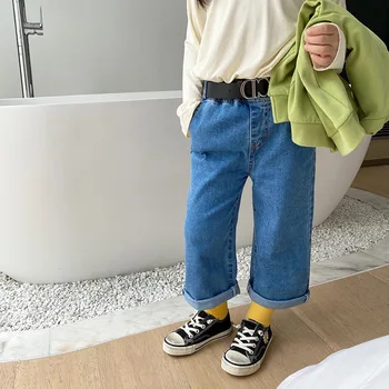 

2 3 4 5 6 7 Years Kids Jeans Autumn New Arrival High Quality Denim Pants for Girl Fashion Korean Straight Children Pants Jeans