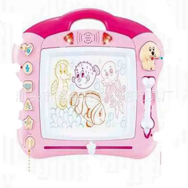 

Children Early Education Toy Multi-functional Color Magnetic Drawing Board Sound-And-Light Painting Doodle Board Magnetic Drawin