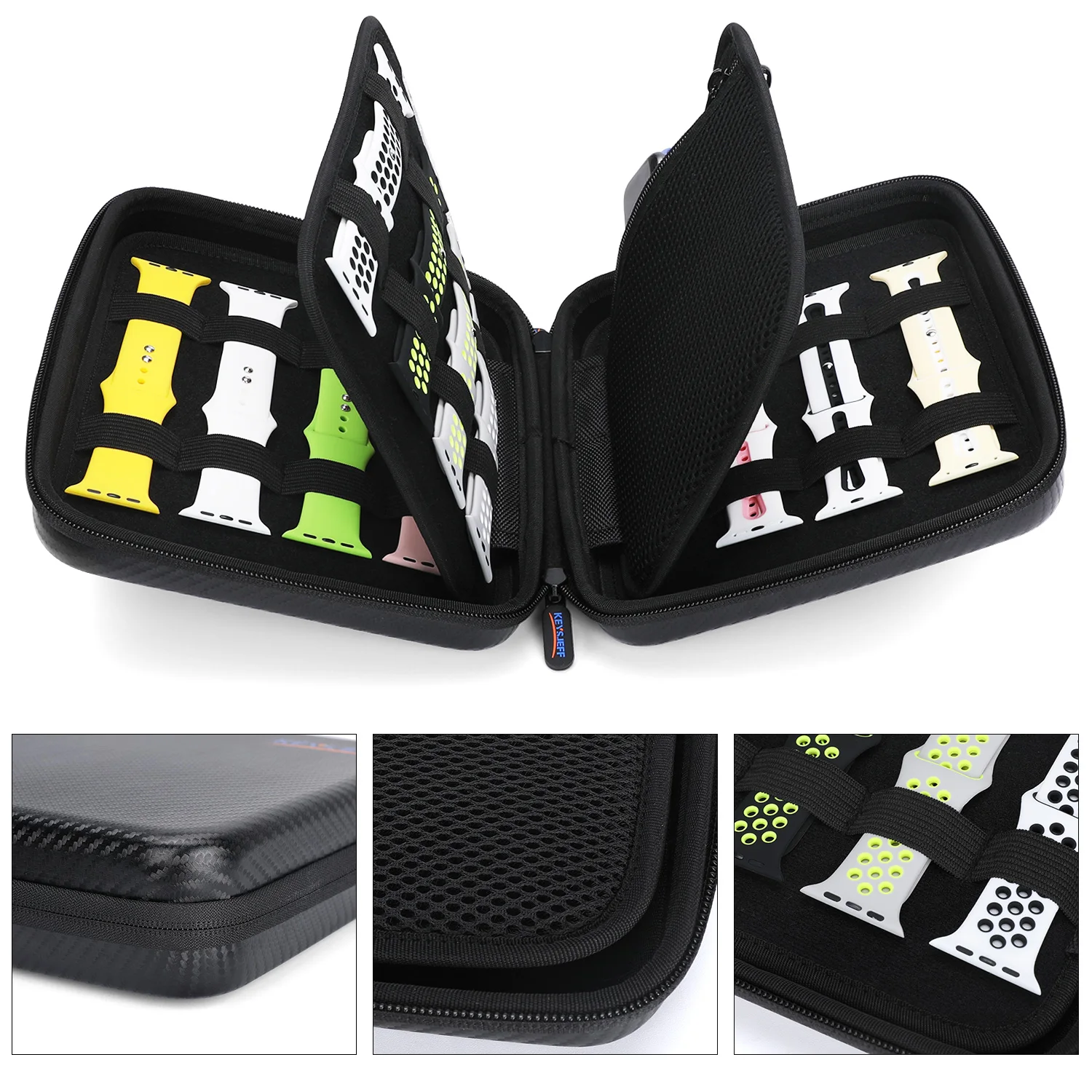 Smart Watch Bands Storage Case Accessories Watch Strap Travel Organizer Stores 16+ Bands Compatible for Apple 31001
