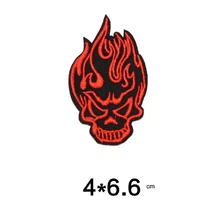 Вышитые значки Череп Кость DIY железо на патчи