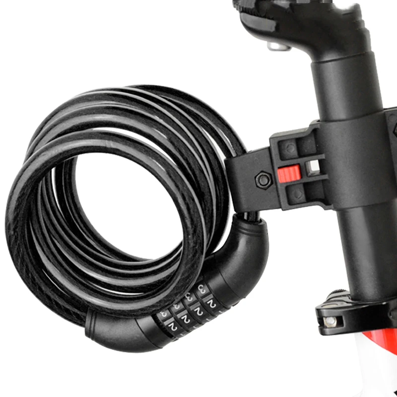 

Cable Etook lock Mountain Road Bicycle Lock E-bike Password Lock Internal contains reflective strips BiKe Accessories 1.5m