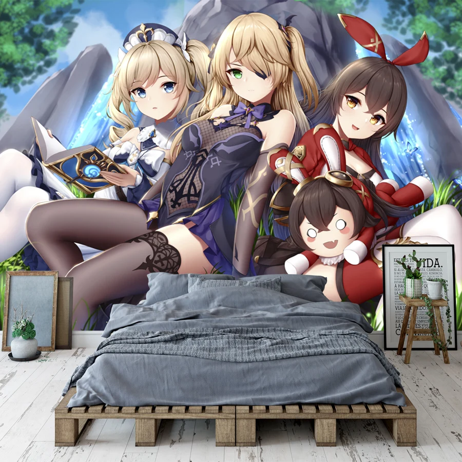 Keqing Wallpaper Genshin Impact Wall Murals Custom 3d Wallpaper Anime Game  Cosplay Bedroom Living Room Sofa Background Wall Art - Wallpapers -  AliExpress