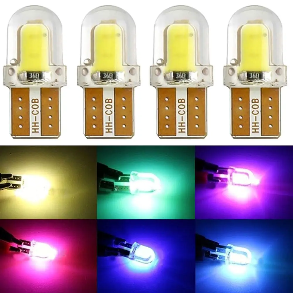 Новый Прочный 4 шт мощностью 12V для автомобилей T10 W5W светодиодный COB силиконовые