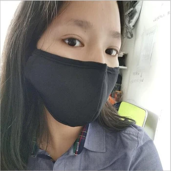 

5Pcs Unisex Wind Proof Face Mask Black Breathable Mouth Mask Reusable Anti Pollution Anti Fog Face PM2.5 Filter Mouth Cover