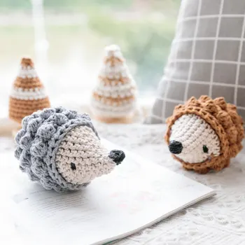 

Handmade Hedgehog Crochet Animal Craft Baby Children Bed Room Nursery Decor Display Figurines Home Decoration Accessories