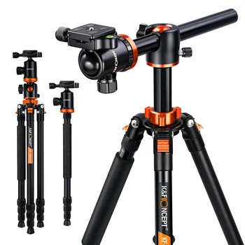 

K&F CONCEPT Professional Camera Tripod Stand Travel Portable Monopod Ball Head 360 Panoramic Stability for DSLR Camera TM2534T