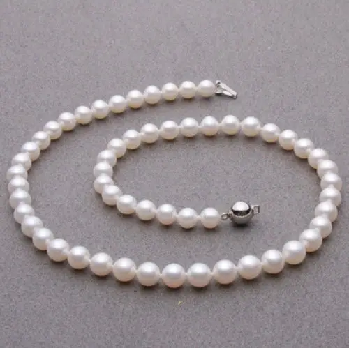 Miss charm je.747 8-9 мм Белое Южное море круглое жемчужное ожерелье AAA