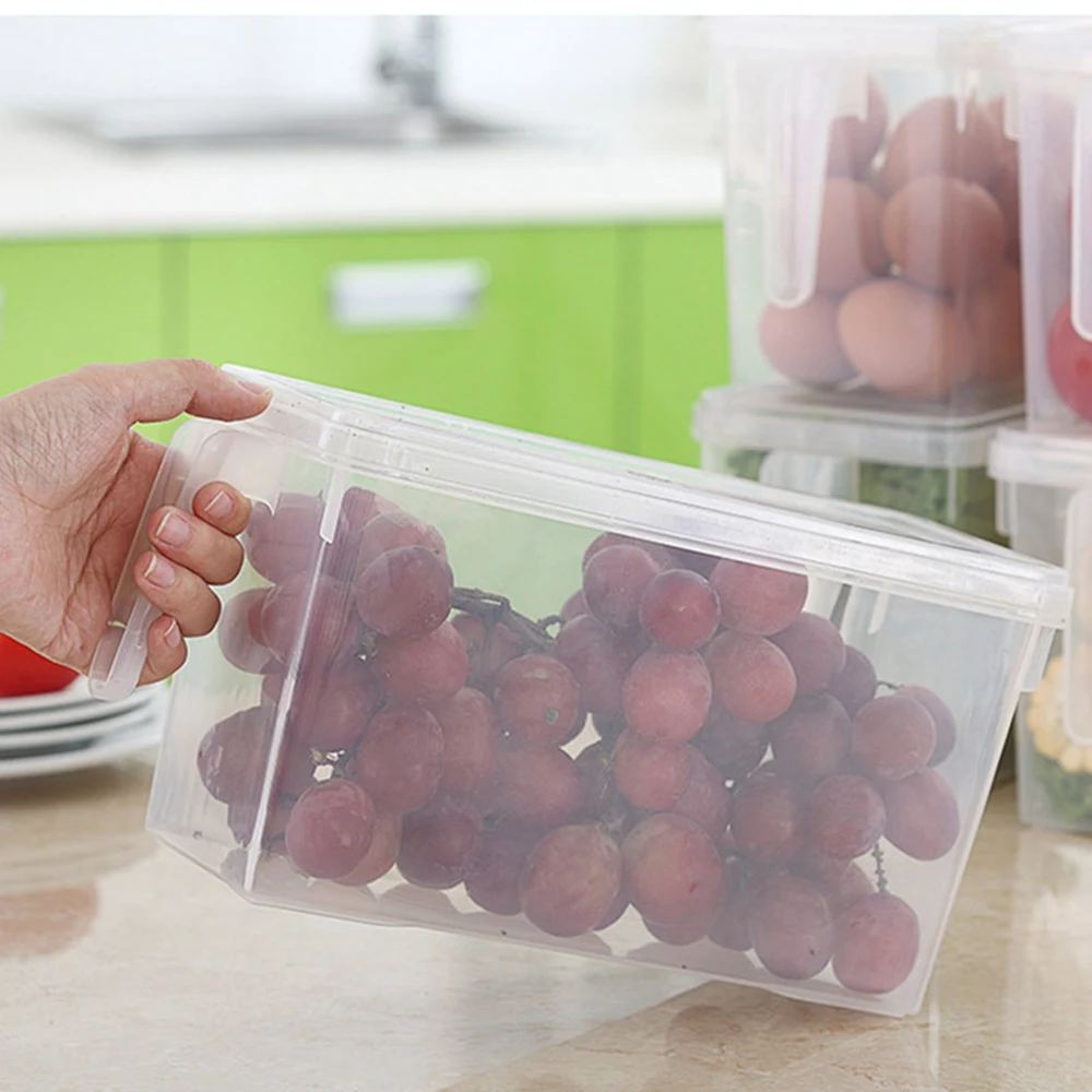 4.7L Кухня ящик для хранения с крышкой и ручкой фрукты овощи запечатанной коробке Домашний Органайзер Еда контейнер-холодильник для хранения Коробки