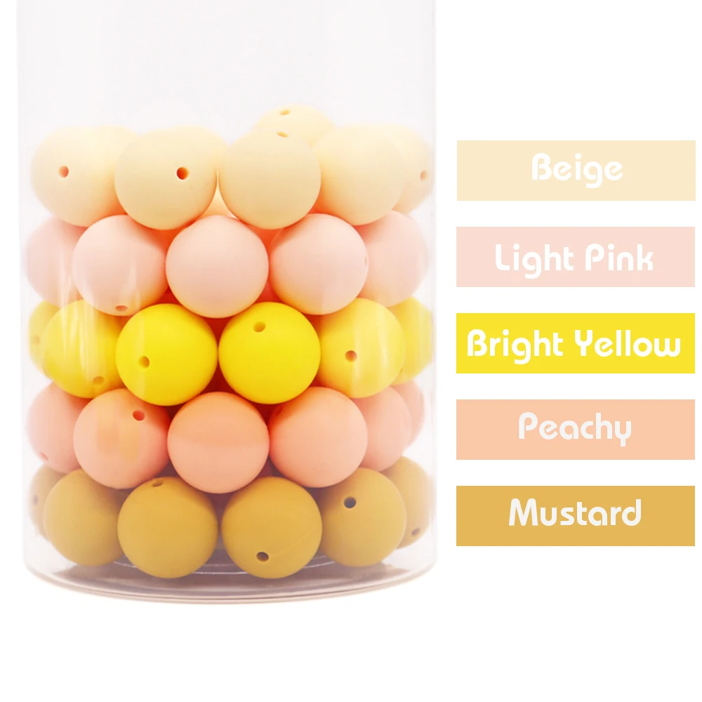 

12MM Silicone Round Beads 30pcs Food Grade Silicone BPA Free Baby Chewing Bead Soft&Safe For Infant Nuring DIY Pacifier Chain