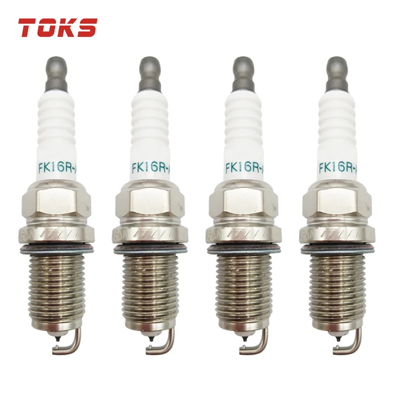 

TOKS 4pcs 90919-01265 FK16R-A8 Dual Iridium Spark Plug For Toyota Prius C 1.5L 12-19 9091901265 FK16RA8 90919 01265 FK16R A8