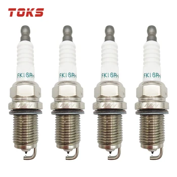 

TOKS 4pcs 90919-01265 FK16R-A8 Dual Iridium Spark Plug For Toyota Prius C 1.5L 12-19 9091901265 FK16RA8 90919 01265 FK16R A8