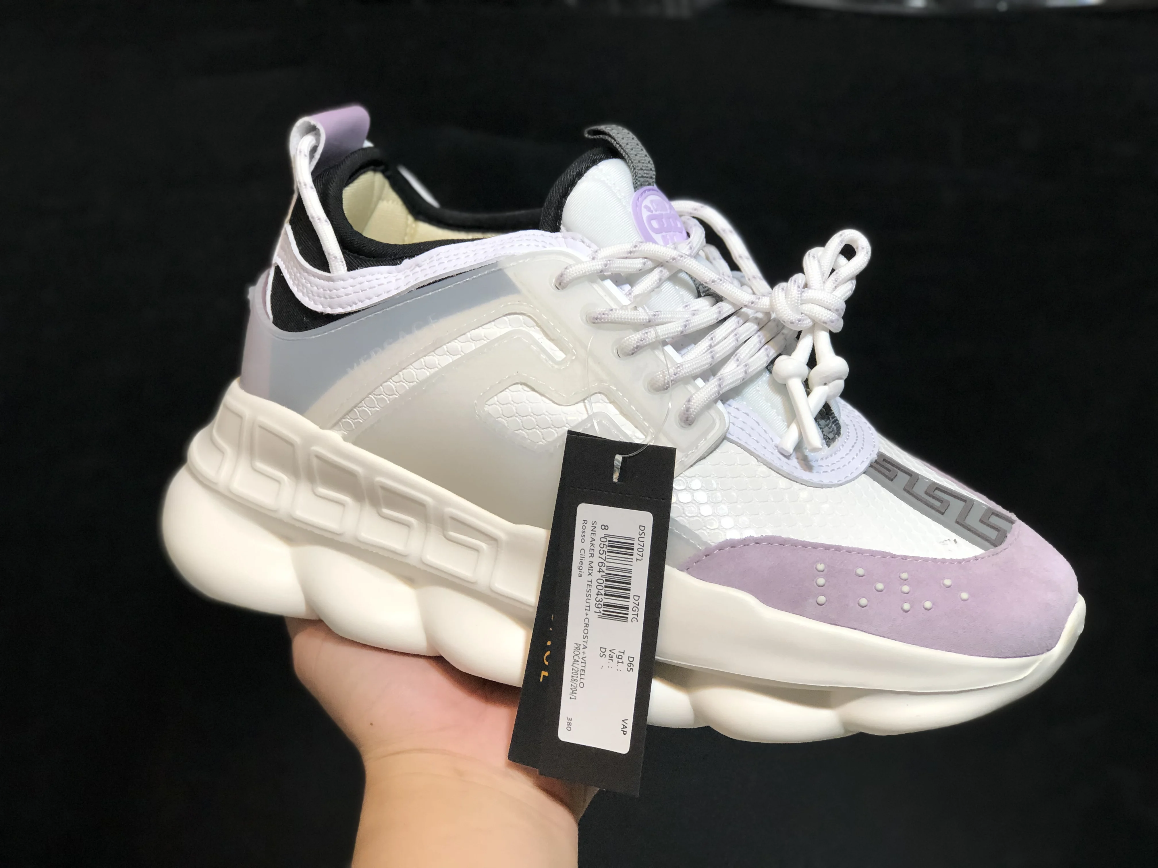 

2020 Fashion Designer Men And Women Sneaker Breathable Casual Shoes Chain Reaction Suede Leather Trainers Sport Shoes Eur36-45