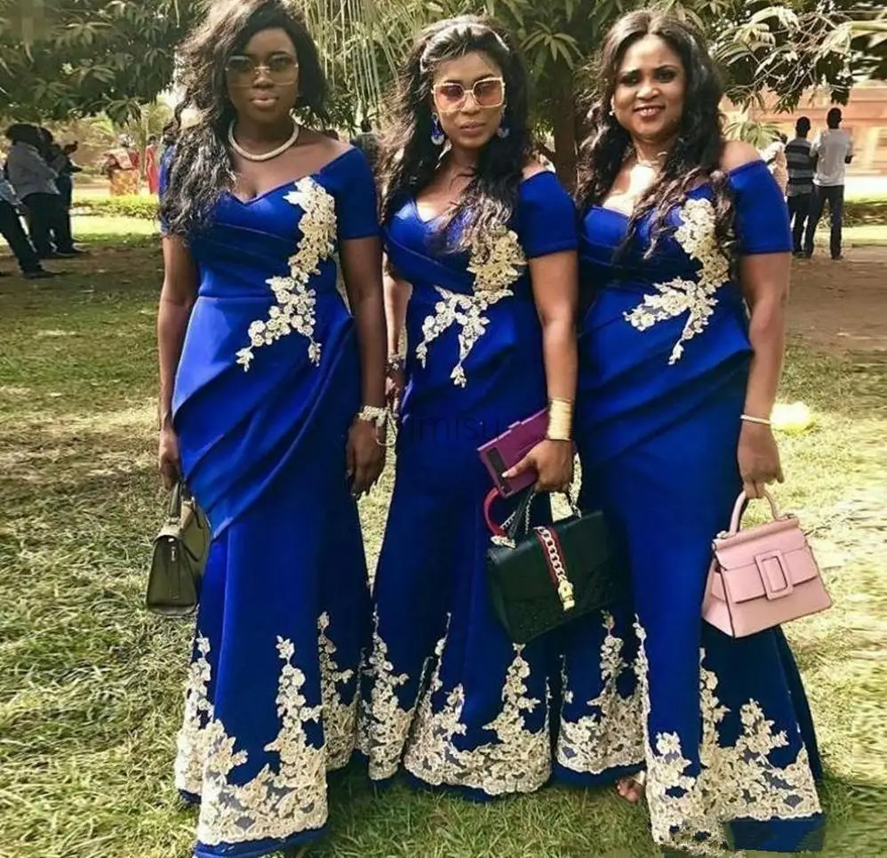 Royal Blue Mermaid Bridesmaid Dresses 