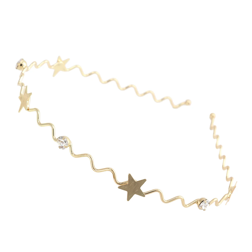 MOLANS Crystal Headband For Women Butterfly Double Hairband Moon Star Inlaid Rhinestone Hair Bands Hair Accessories