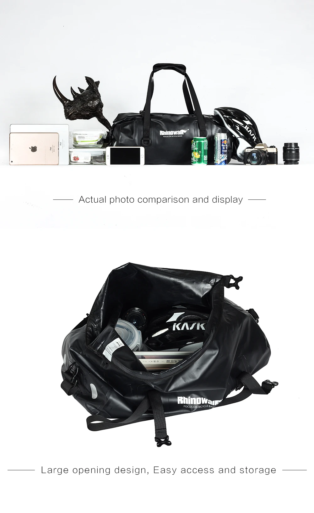 Flash Deal Rhinowalk Bicycle Saddle Bag Full Waterproof Travel Handbag Casual Cycling Bike Luggage Carrier Bag Shoulder Crossbody Bag 20L 17