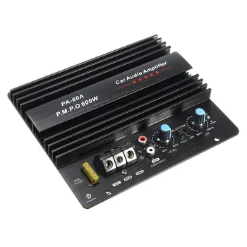

PA-60A 12V Mono 600W High Power Car Audio Amplifier Fashion Wire Drawing Powerful Bass Subwoofers Amplifier with 20A Fuse 150W