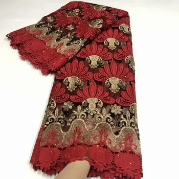 

African Guipure Lace Fabric 2020 High Quality Nigerian Swiss Voile In Switzerland France Net Lace Fabrics For Wedding dress