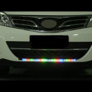 

56CM 7 Color 48 LED RGB Scanner Flash Car Strobe Knight Rider Kit Light Strip 23GC