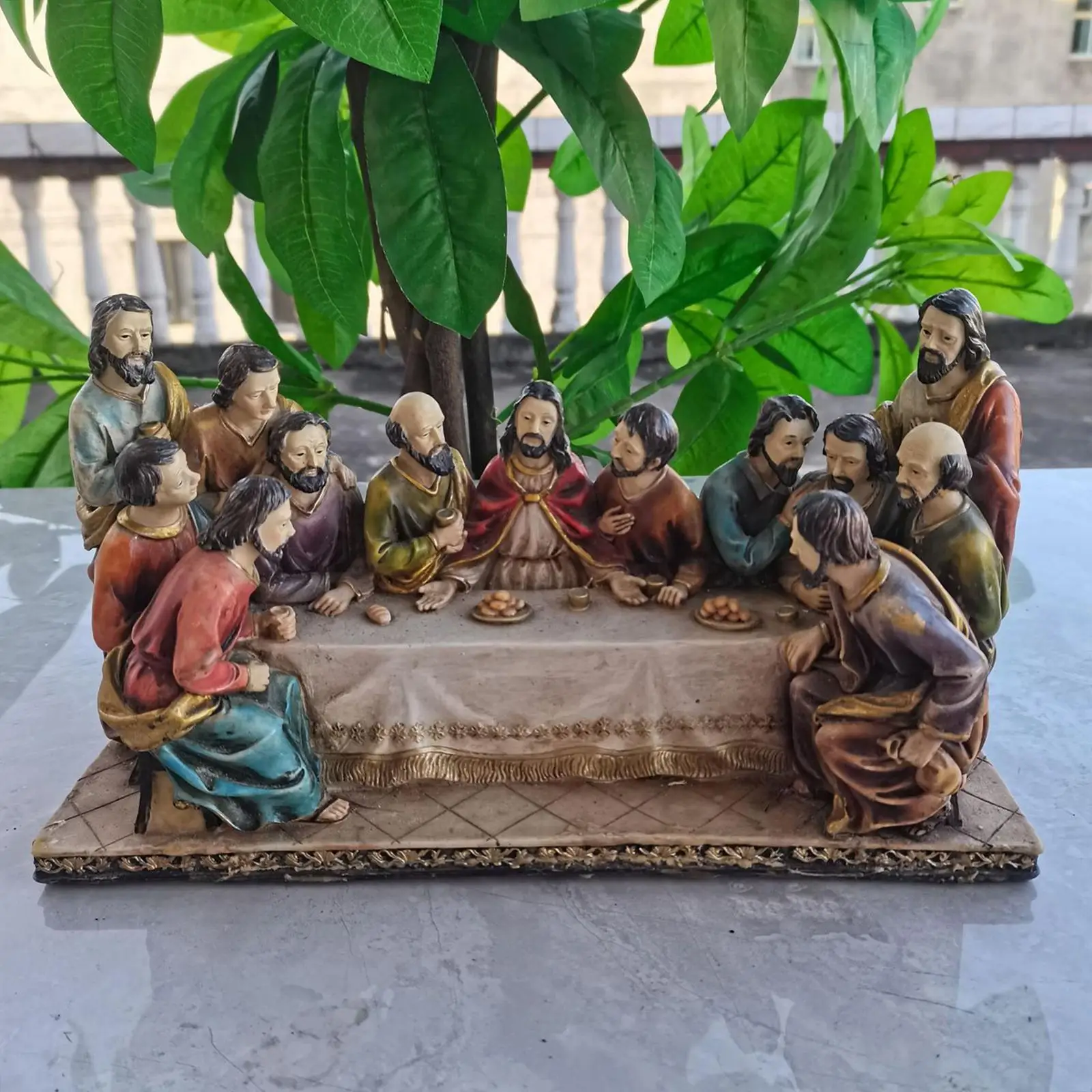 Resin The Last Supper Decorative Statue for Office Decoration Religious Gift