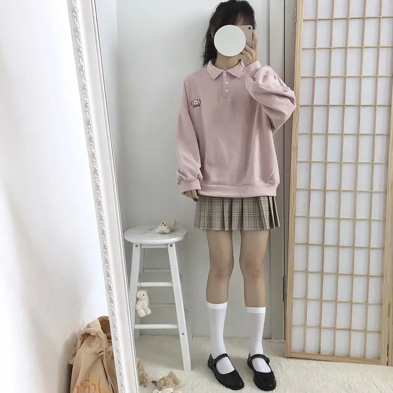 Harajuku Down Collar Sweatshirt
