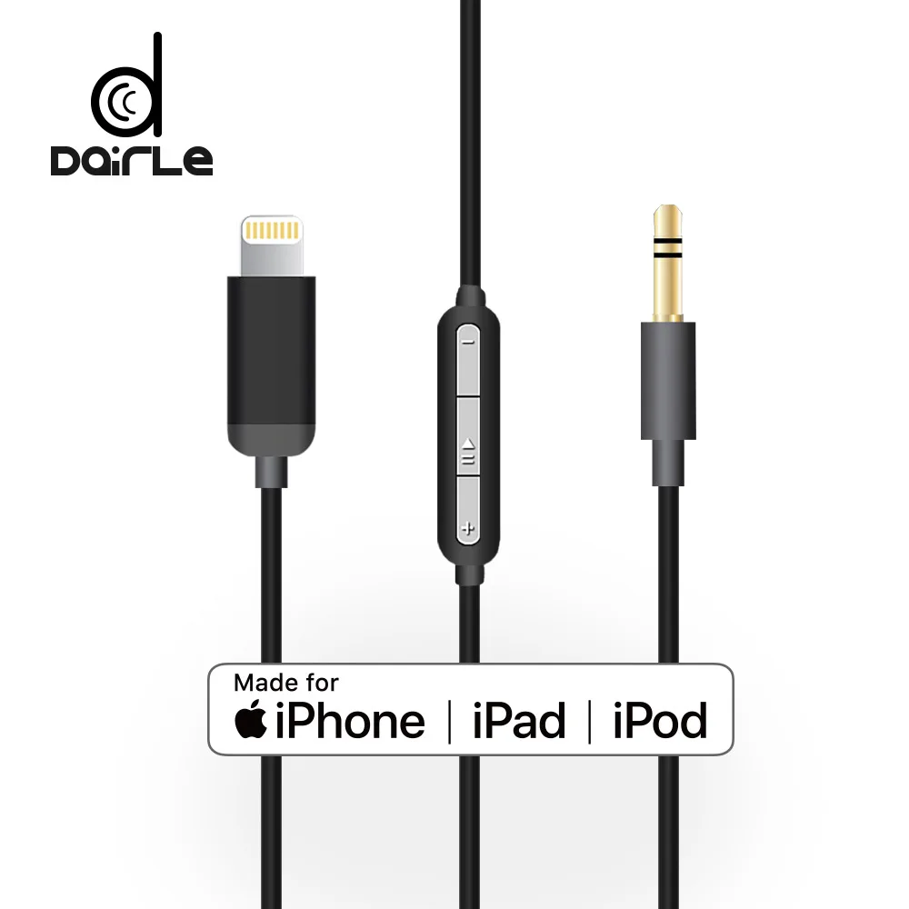 

Dairle MFI with Microphone Wire Adapter Cable for Apple Mobile Phone Applicable iPhone ipadi
