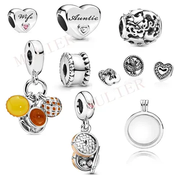 

MULIER2020 summer New S925 Sterling Silver White Gold Crown Earrings Necklace Love Beads Pendant Bracelet Fashion Luxury Jewelry