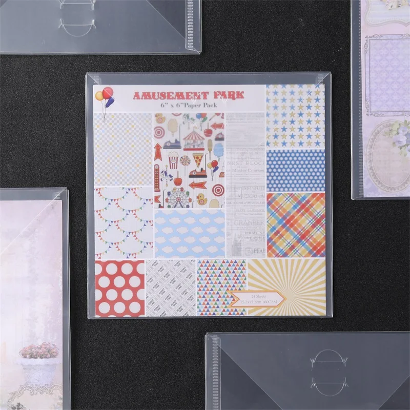 Transparent Portable Storage Bag Match Ribber Soft Magnet Sheet and Transparent Box Used To Store Die Stamp Template Cards Cover storage bag,storage box,plastic storage box,storage container,stamp storage binder