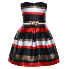 Осенние новые стильные детские платья, платье в полоску без рукавов для девочек, сценические платья для девочек, Детский костюм на Хэллоуин