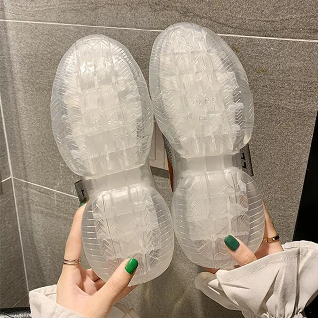 Transparent Sneakers Women Harajuku Ladies Platform Jelly Shoes Laser Casual Shoes Woman Shining Running Footwear 6
