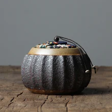 Керамическая банка для хранения чая в японском стиле, грубое уплотнение, держатель для кофейных зерен, контейнер для чайной церемонии, аксессуары для чайной посуды, Декор