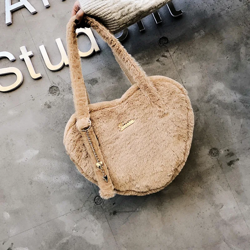 Сумки-мессенджеры на одно плечо, простые женские плюшевые сумки, Большая вместительная сумка для покупок, женские сумки, дизайнерские