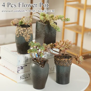 

Flower Pots Big Caliber Pots Succulent Cactus Pots Pile Plant Garden Ceramic Planter Pots Outdoor Garden
