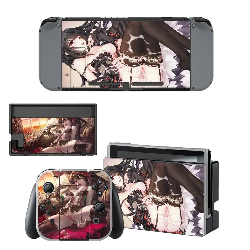 YSNS2303 Аниме милая девушка Tokisaki Kurumi rend переключатель виниловые наклейки для nintendo Switch консоли и контроллер кожи набор - Цвет: YSNS2303