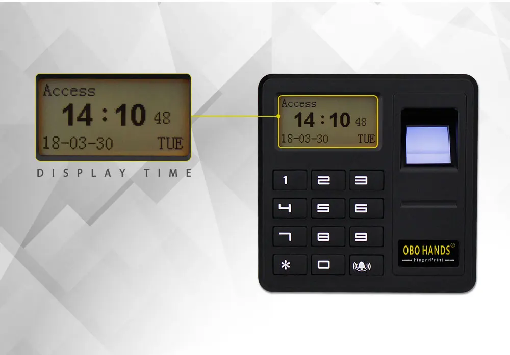 Biometric Fingerprint Access Control Keypad Machine Digital Electric RFID Password Code Entry System For Door Lock Keys Tags