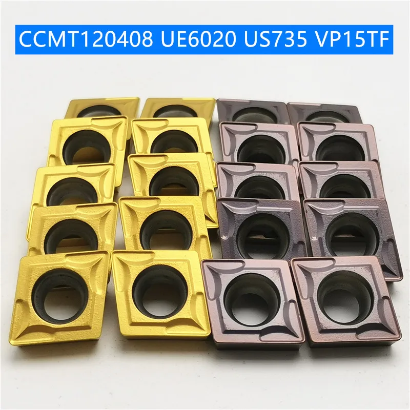 CCMT120408 CCMT120404 VP15TF UE6020 US735 поворотные твердосплавные вставки инструмента Поворотный Фрезерный резак Режущий инструмент для ЧПУ для резки