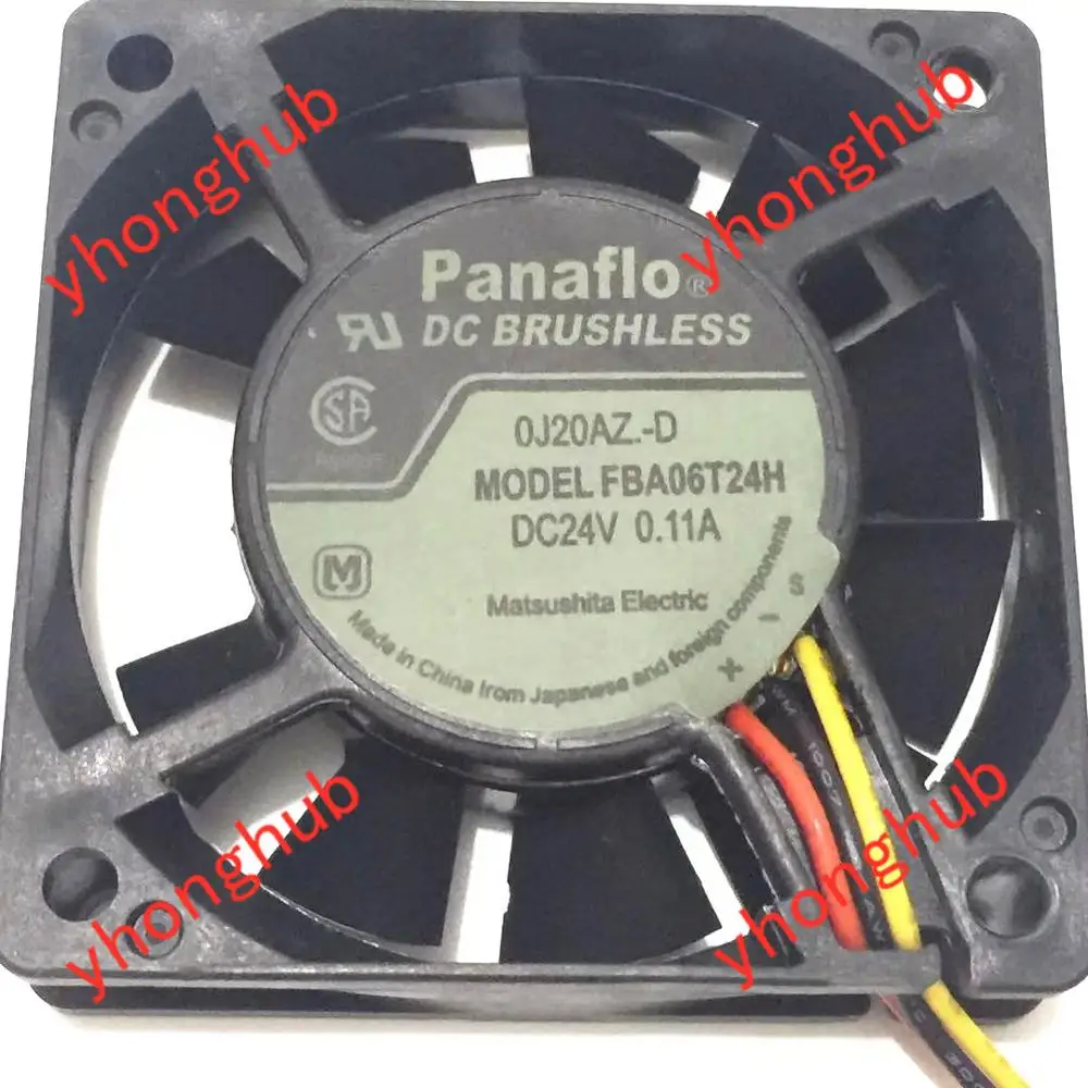 Вентилятор охлаждения сервера panaflo FBA06T24H DC 24 В 0.11A 60x60x15 мм|cooling fan|24v dc cooling fanserver fan |