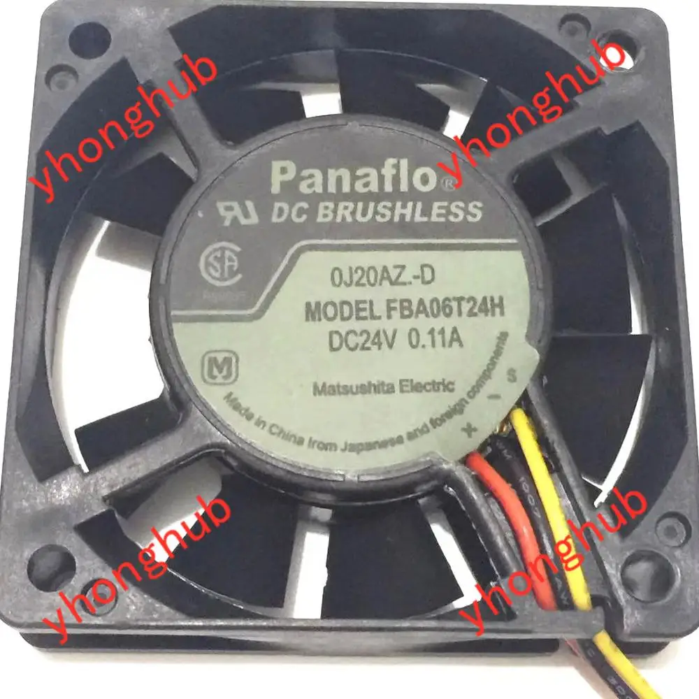 Panaflo FBA06T24H Inverter Ventilateur de refroidissement DC24V 0.11 A 60*60*15MM 2pin #MN53 QL 