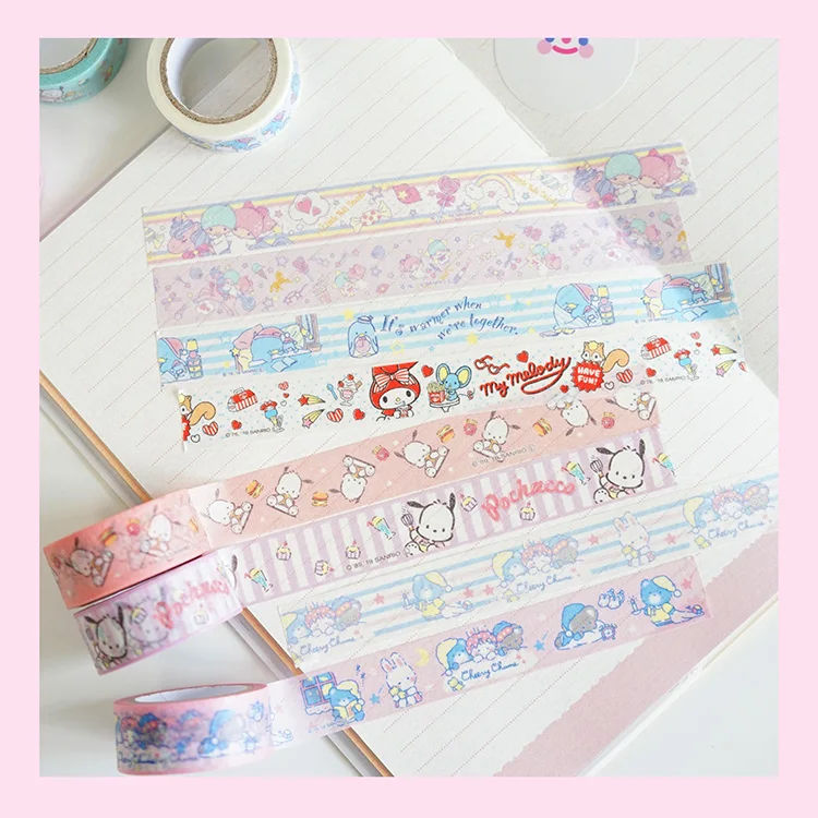 

4Pcs/lot Kawaii Creative Cartoon Melody PC Dog Masking Tape Album Scrapbooking Decor DIY Washi Tape Stick Label