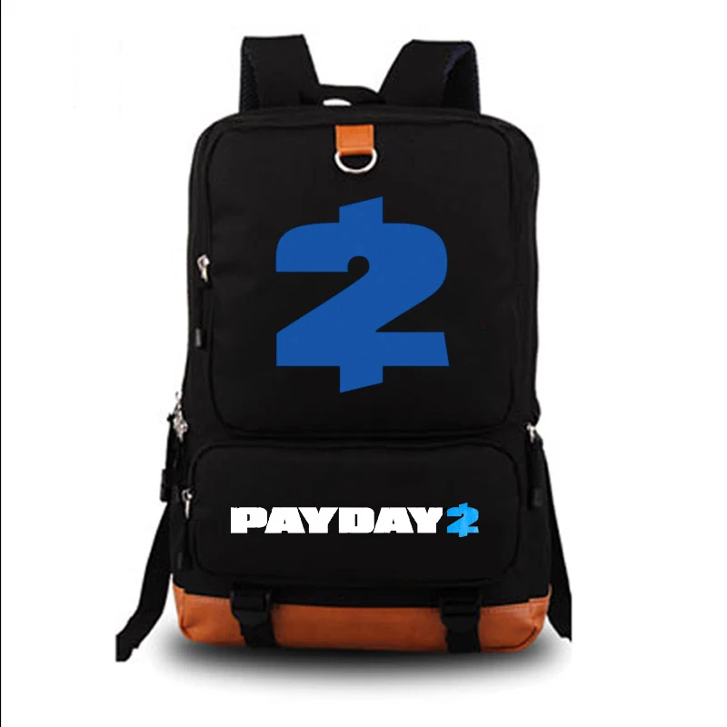 style7 black Payday2 игровая школьная сумка парусиновые школьные рюкзаки рюкзак для путешествий Повседневный Рюкзак - Цвет: style7 black