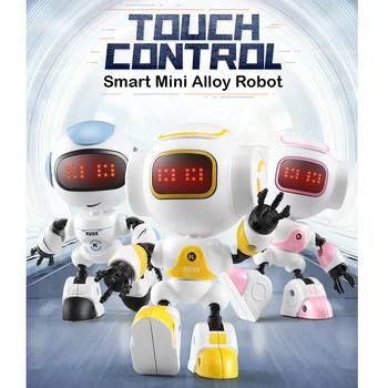 

modiker Children High Tech Intelligent RC Programming Touch Induction MINI Robot With LED Light DIY Posing - Orange