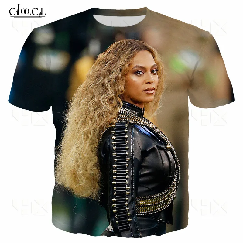 Новейшее футболка Для мужчин 3D набивным рисунком певица Beyonce Harajuku Стиль