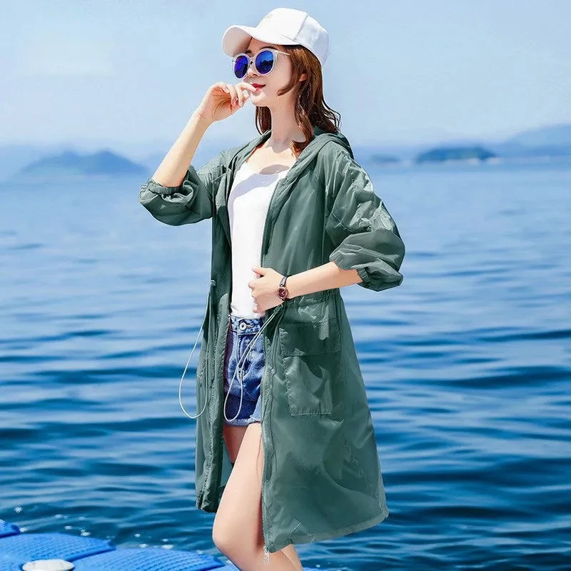 Women Summer Hooded Uv Blocking Jacket 2023 Best Selling Windbreaker Sun  Protection White Big Size Clothing Camping Fishing Coat _ - AliExpress  Mobile