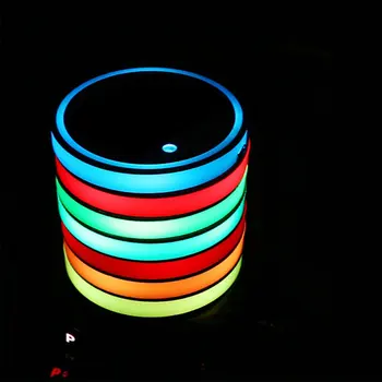 

Cup Lights Ubs Car Atmosphere Light Football Colorful Intelligent Luminous Water Coaster With Remote Control