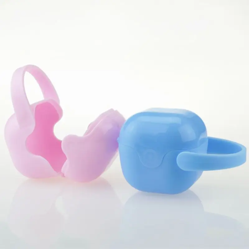  6.2x6.2cm Square Shaped Baby Pacifier Storage Holder Case Dustproof Infant Finger Toothbrush Portab