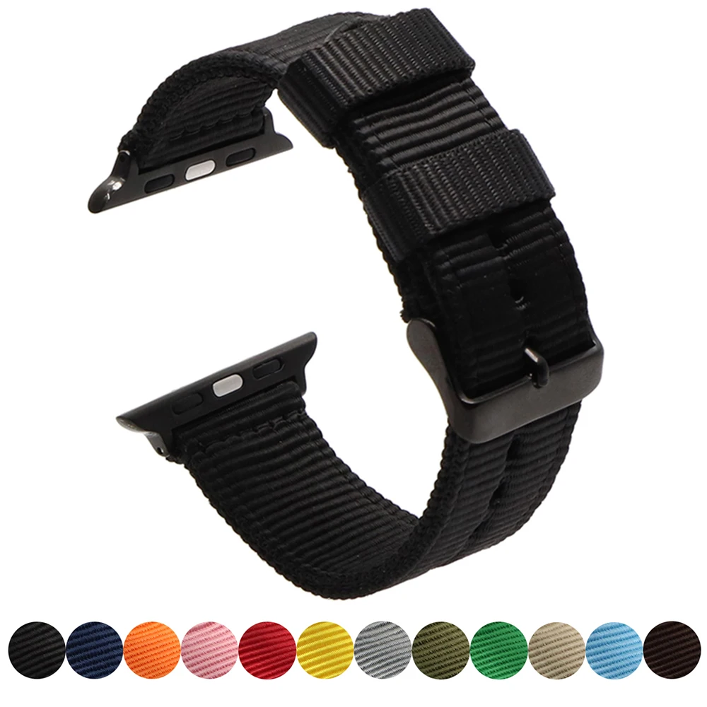 

LightweightBreathableWaterproofNylon BraceletForAppleWatch Bracelet42mm38mm44mmFor Iwatch Serise Watch Band Spor tBuckle4 3 2 1