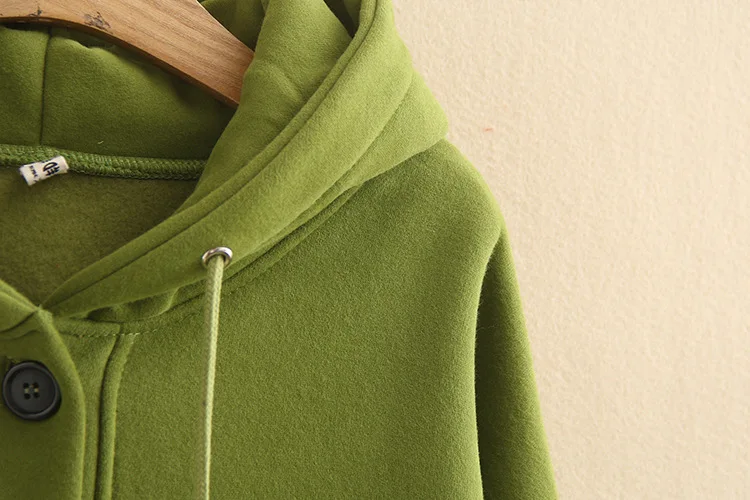 Blvyisla 4XL свободные плотные толстовки студенческие Женские Короткие Стиль Спортивная одежда на пуговицах верхняя одежда пальто большие Топы