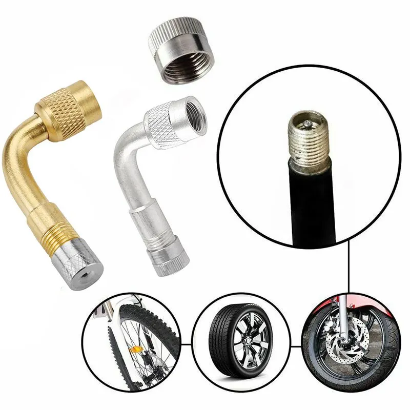 90 градусов латунные воздушные шины клапан расширение автомобиля мотоцикла шины клапан Расширение адаптер колеса шины стержень расширитель аксессуары